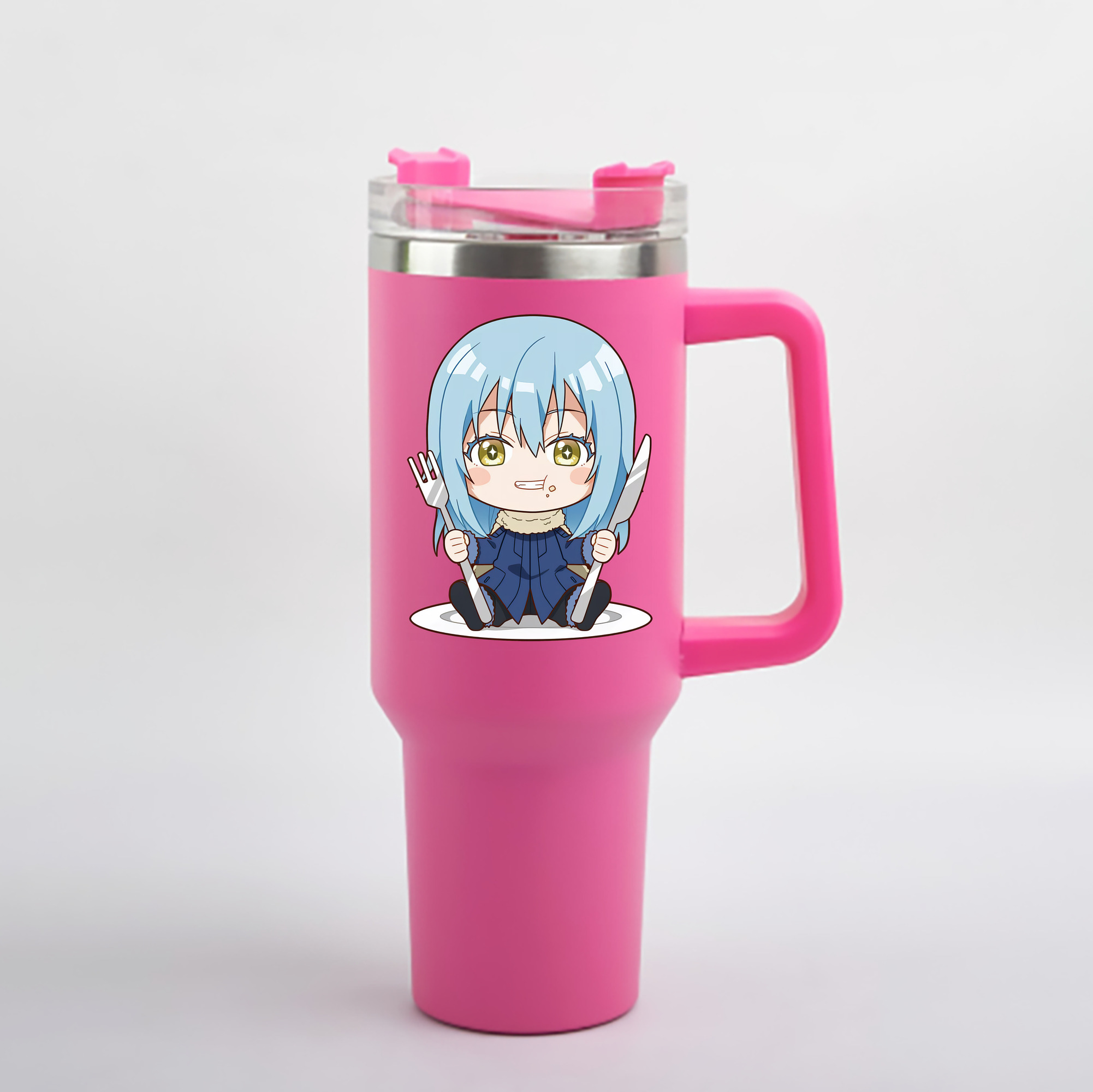 （画像用） 転スラ Regarding Reincarnated to Slime 1200mL車用タンブラー - クリスタルステッカー（プラスチックストロー付き）